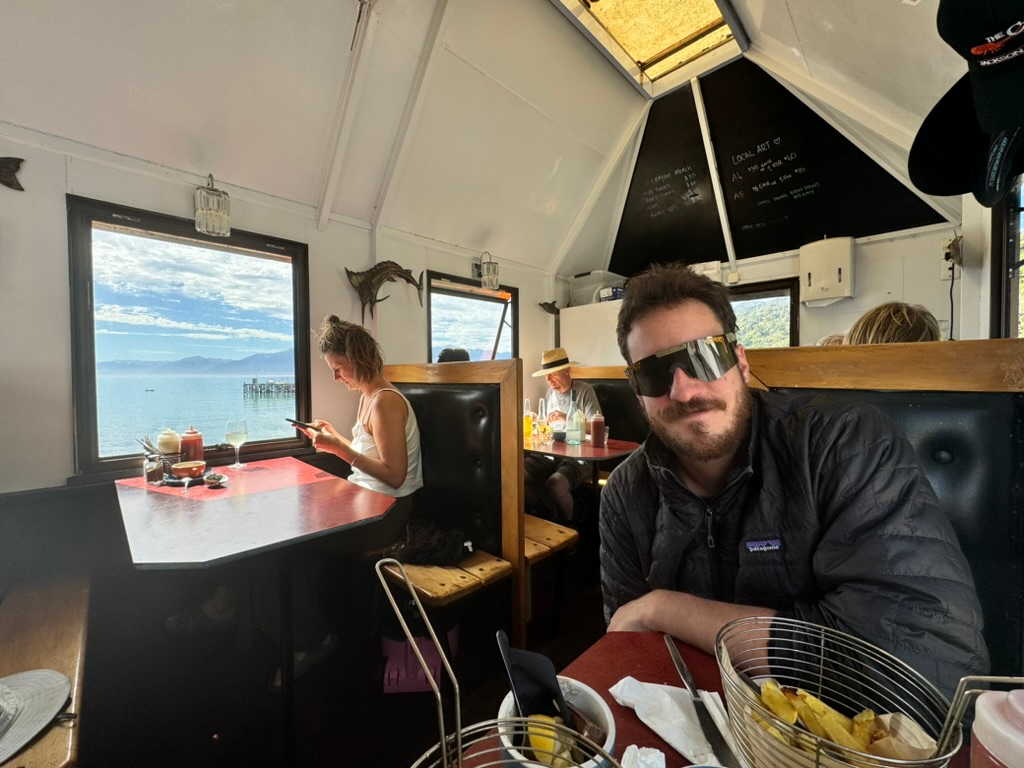 The Craypot, a local seafood shack in Jackson Bay, New Zealand