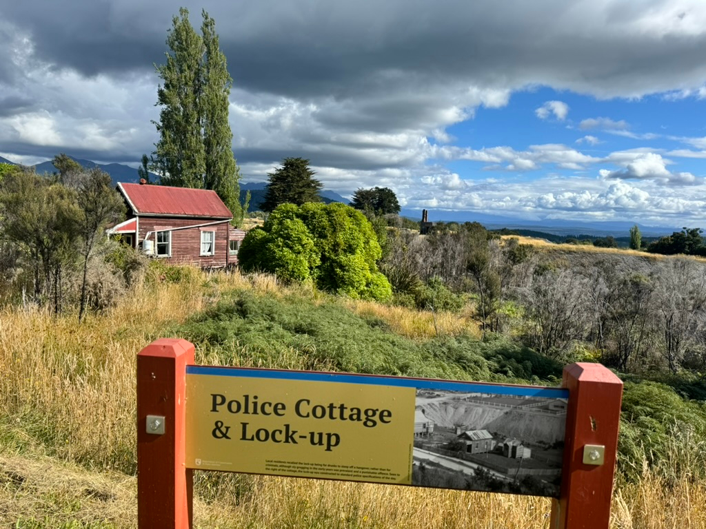 Police Cottage & Lock-up in Waiuta, New Zealand, a ghost town