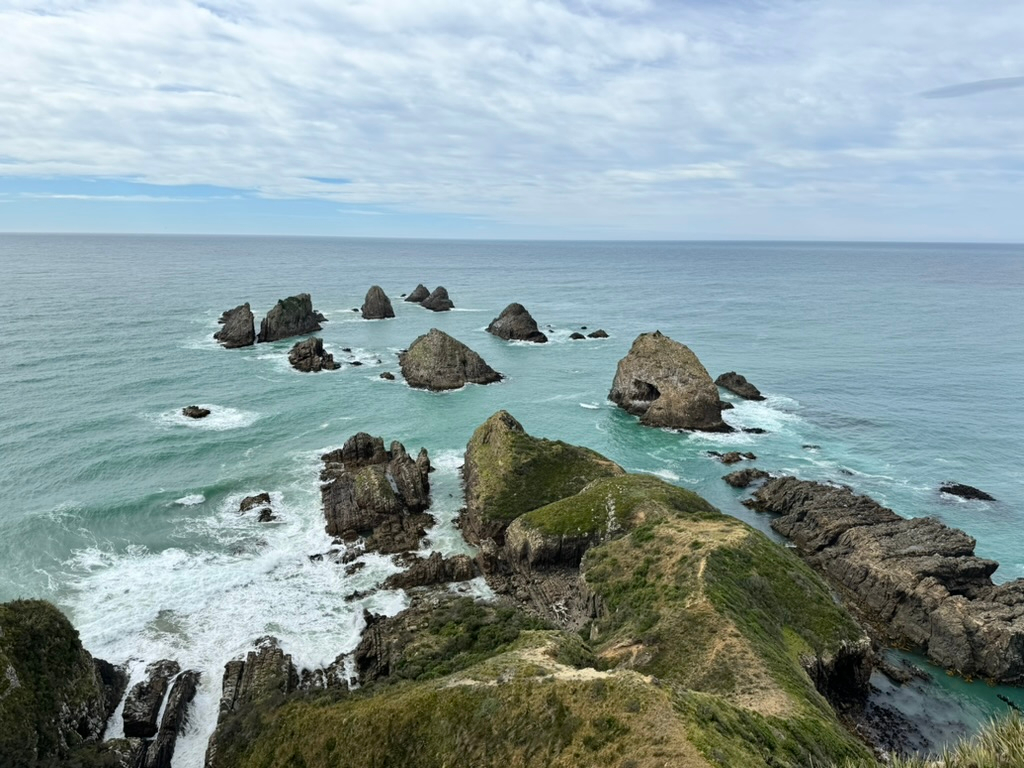 Views from Nugget Point Lighthouse off the Southern Scenic Route in New Zealand