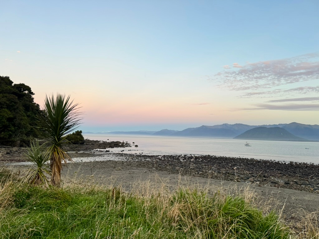 Sunset at Jackson Bay, New Zealand