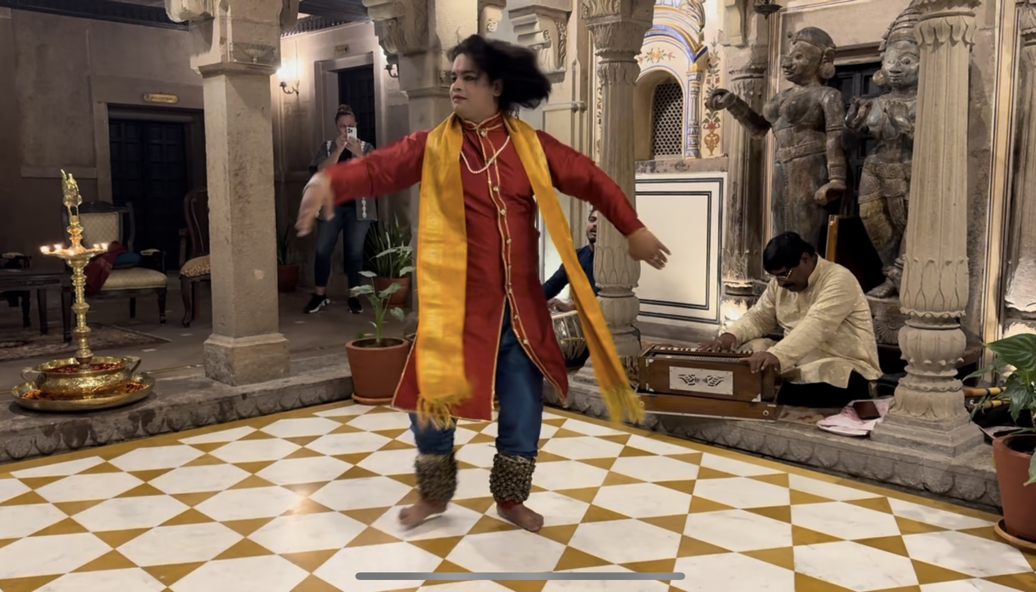 Kathak dancer at BrijRama Palace in Varanasi, India