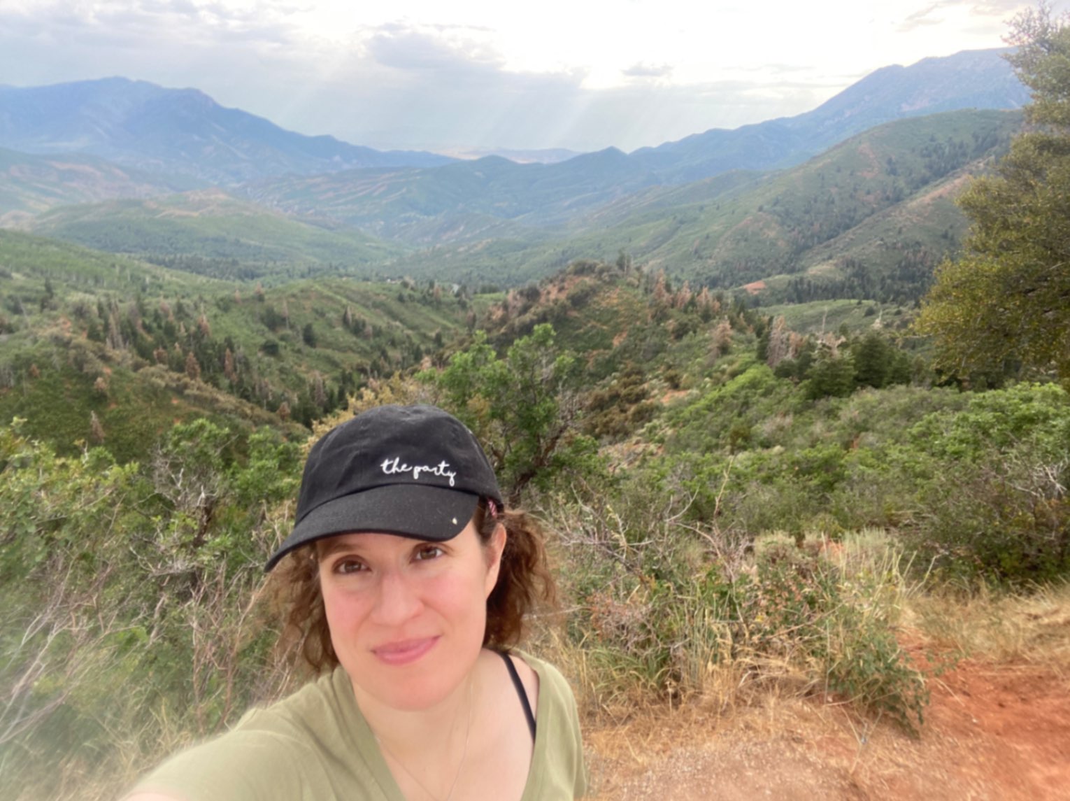 Woman in front of scenic view in Utah, USA