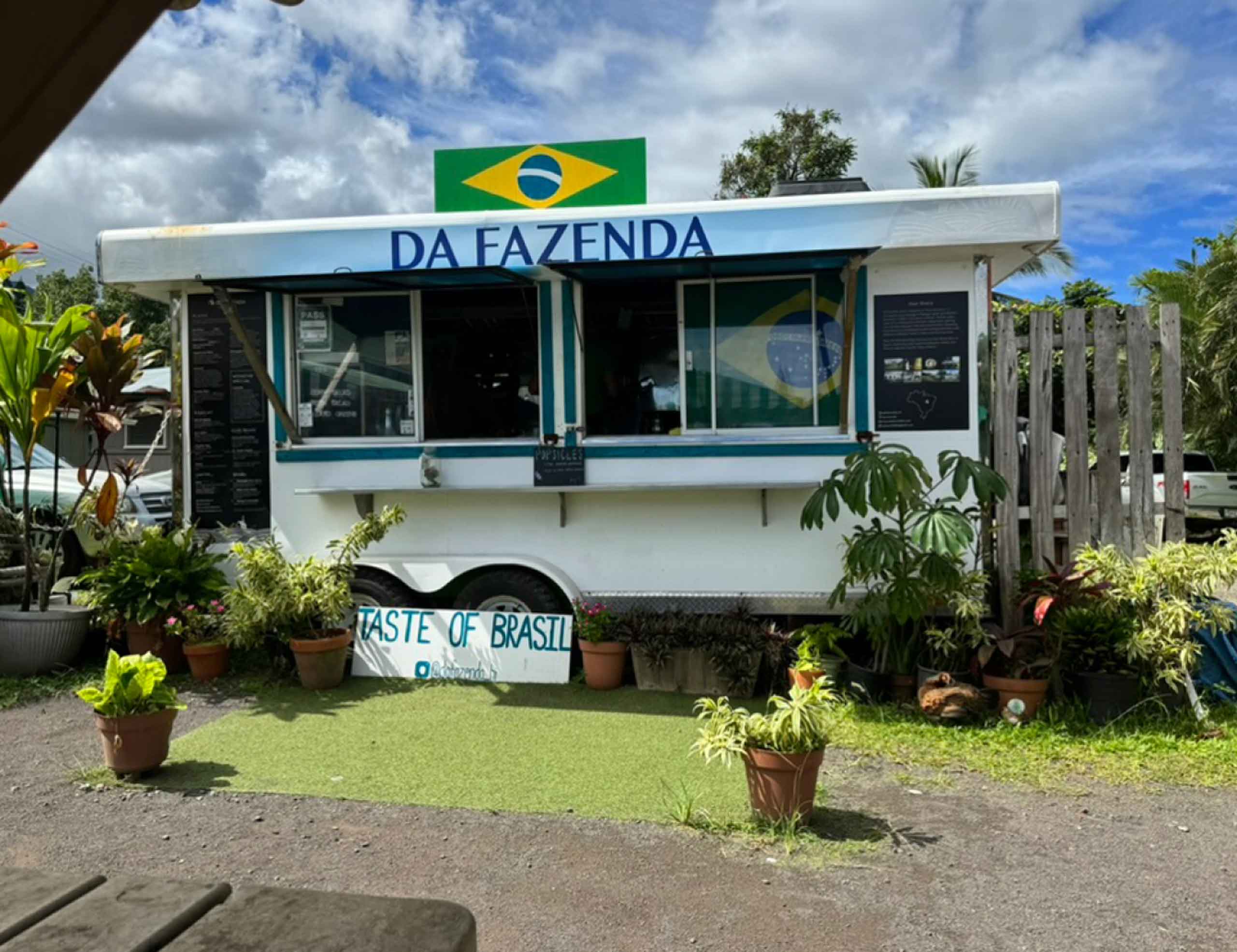 A delicious Brazilian food truck, Da Fazenda, on Kauai, Hawaii, USA